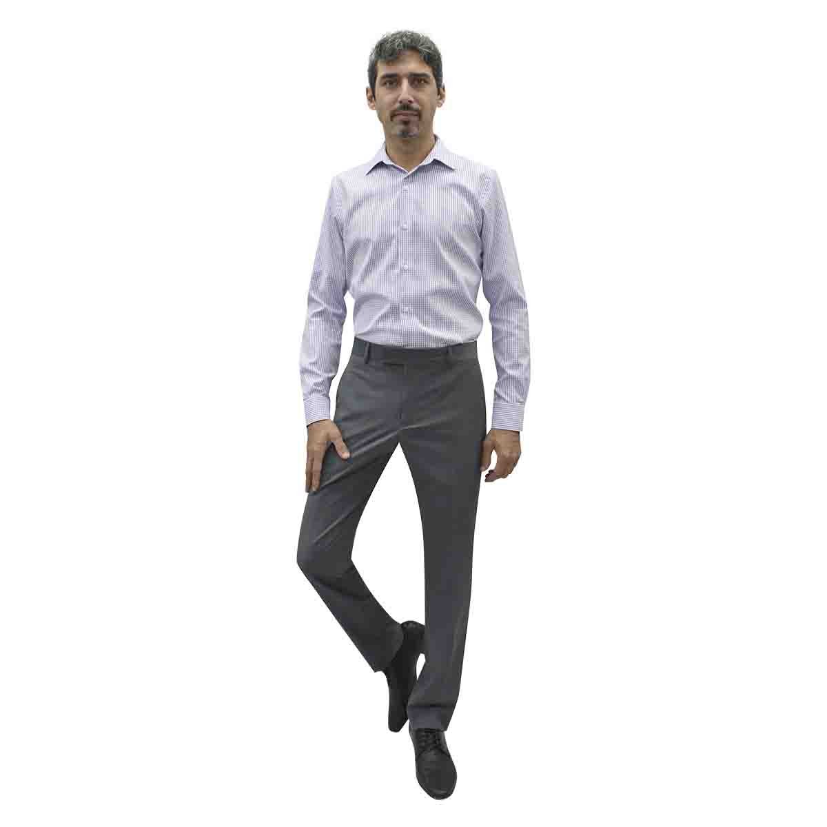 Camisa de Vestir Morada Combinada Ultra Slim Chaps.
