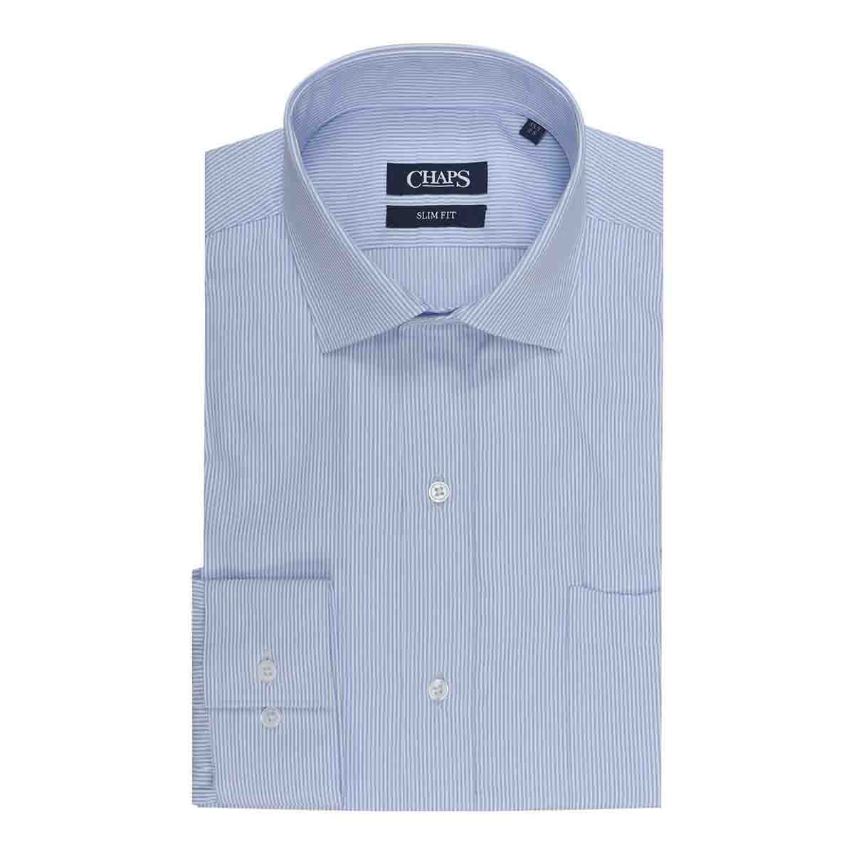 Camisa de Vestir Azul Combinada Slim Chaps