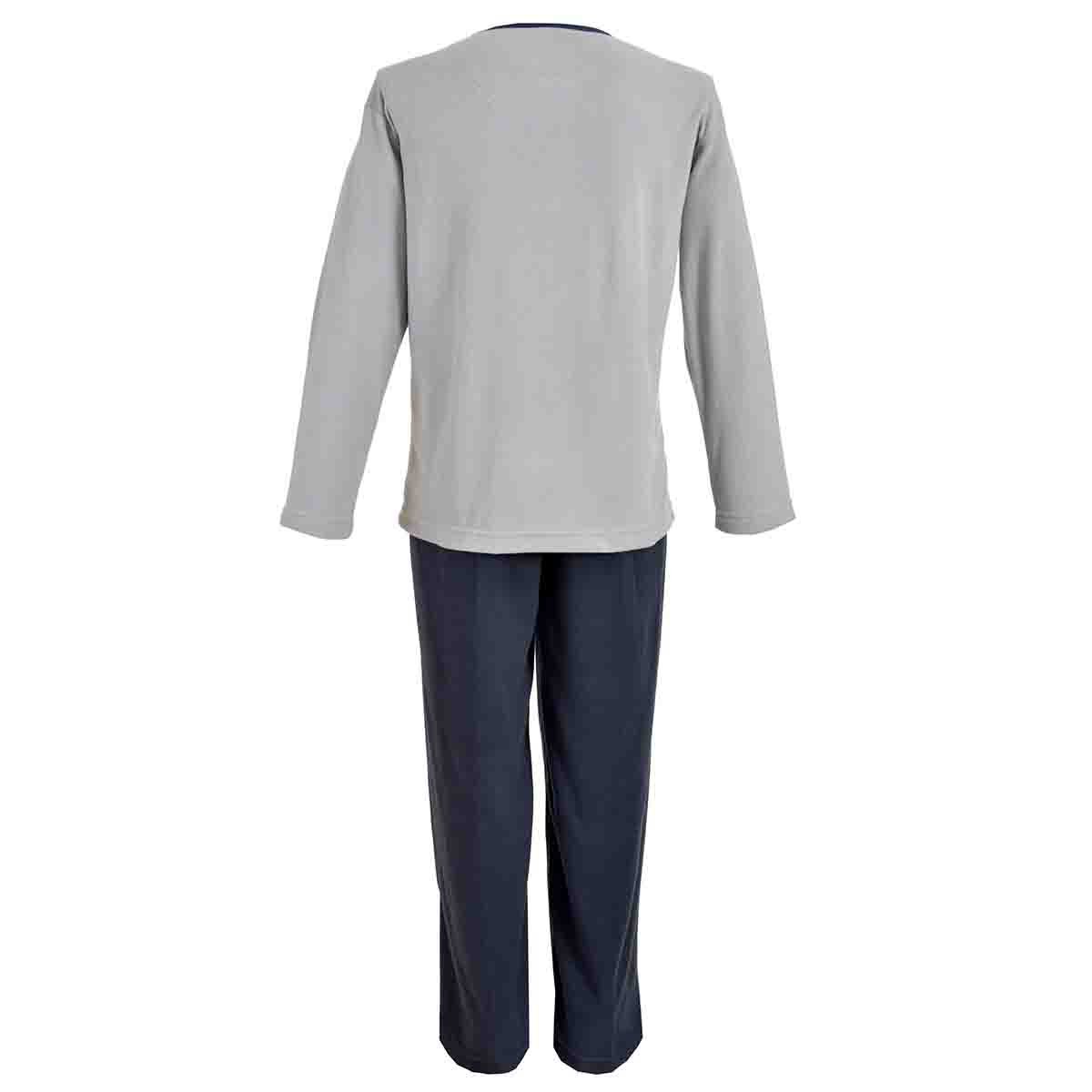 Pijama Manga Larga Gris con Pantalón Largo Micro Polar Star West