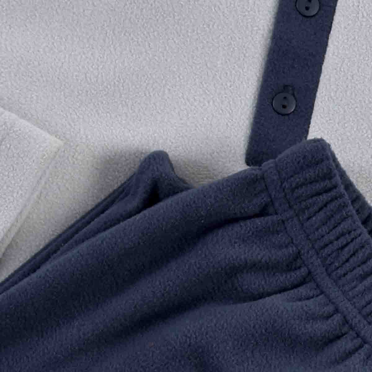 Pijama Manga Larga Gris con Pantalón Largo Micro Polar Star West