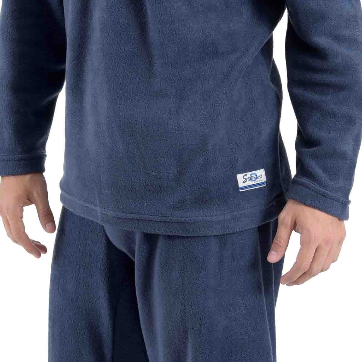 Pijama Manga Larga Marino con Pantalón Largo Star West