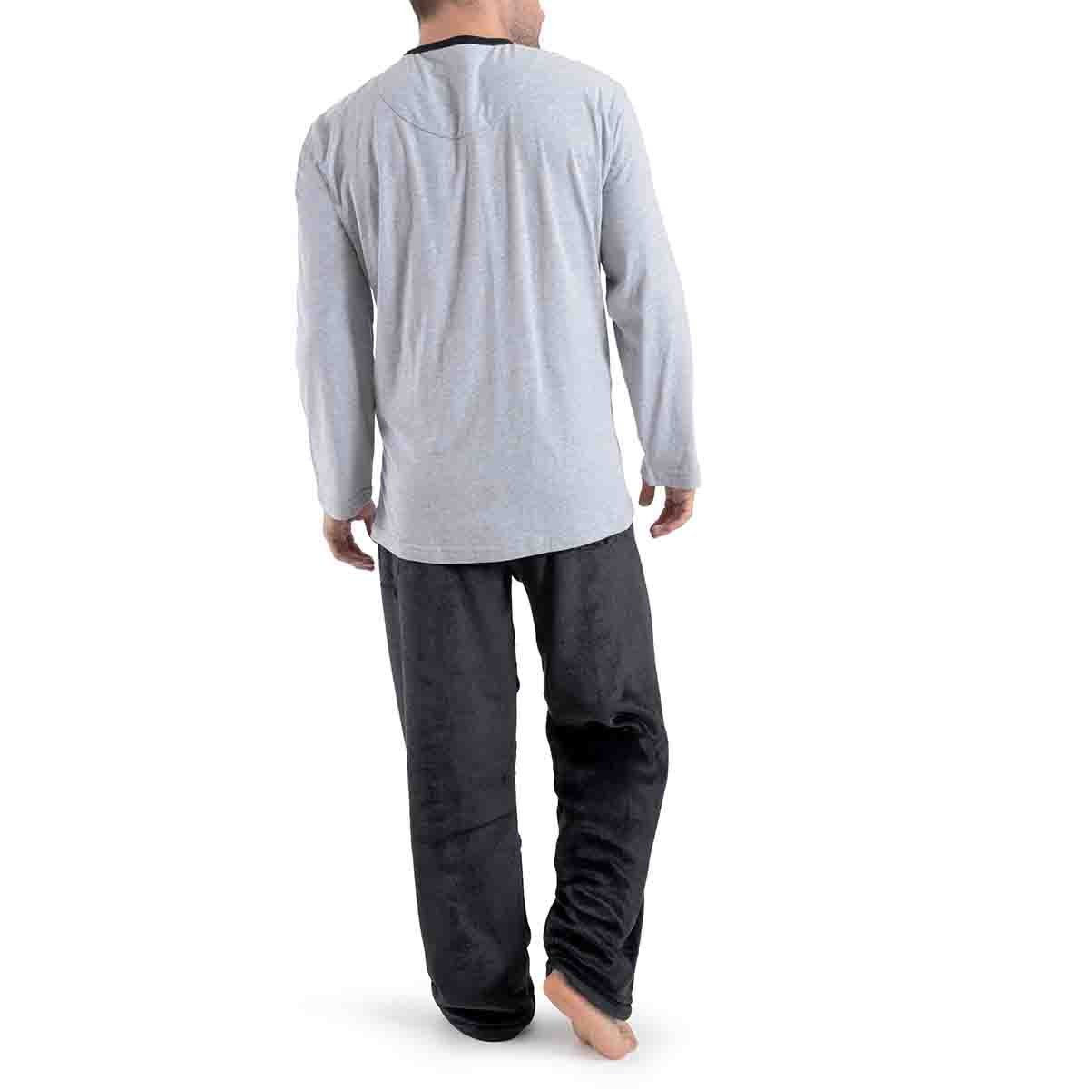 Pijama Manga Larga Gris con Pantalón Largo Star West
