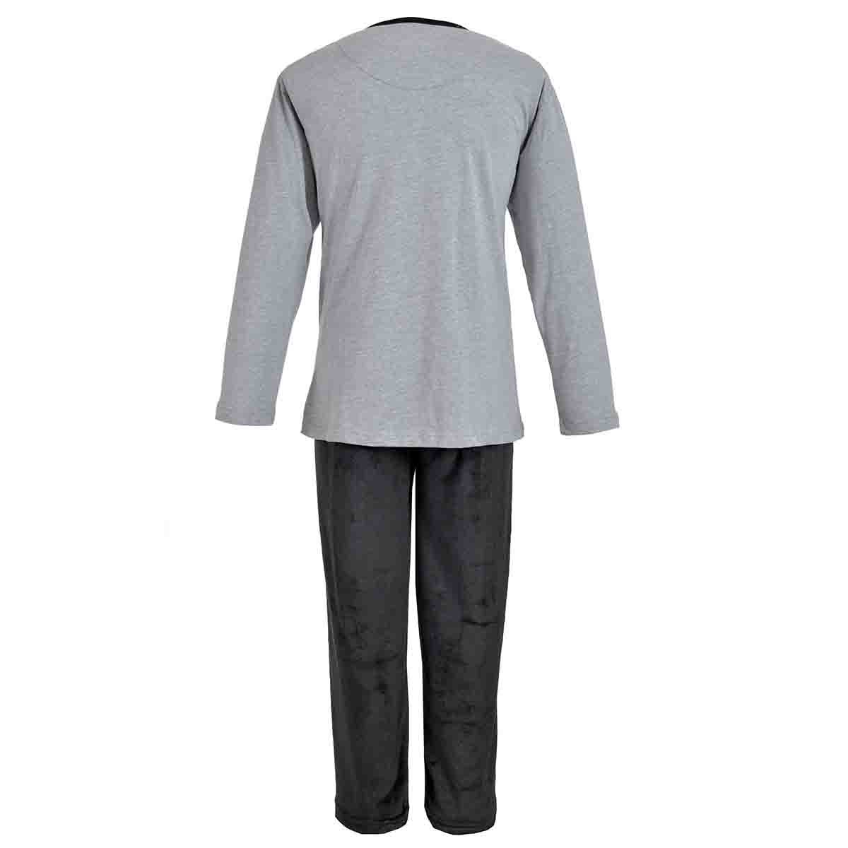 Pijama Manga Larga Gris con Pantalón Largo Star West