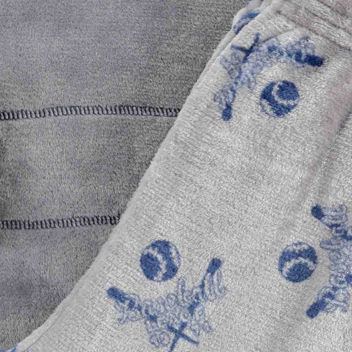 Pijama Manga Larga Gris con Pantalón Largo Flannel Star West