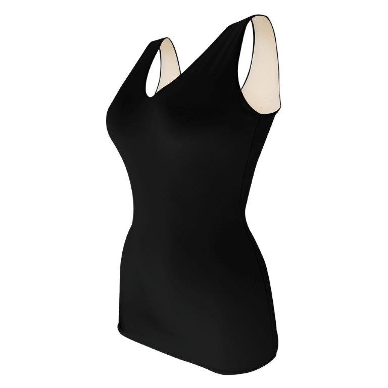 Camisa Negra con Control y Doble Vista Maidenform
