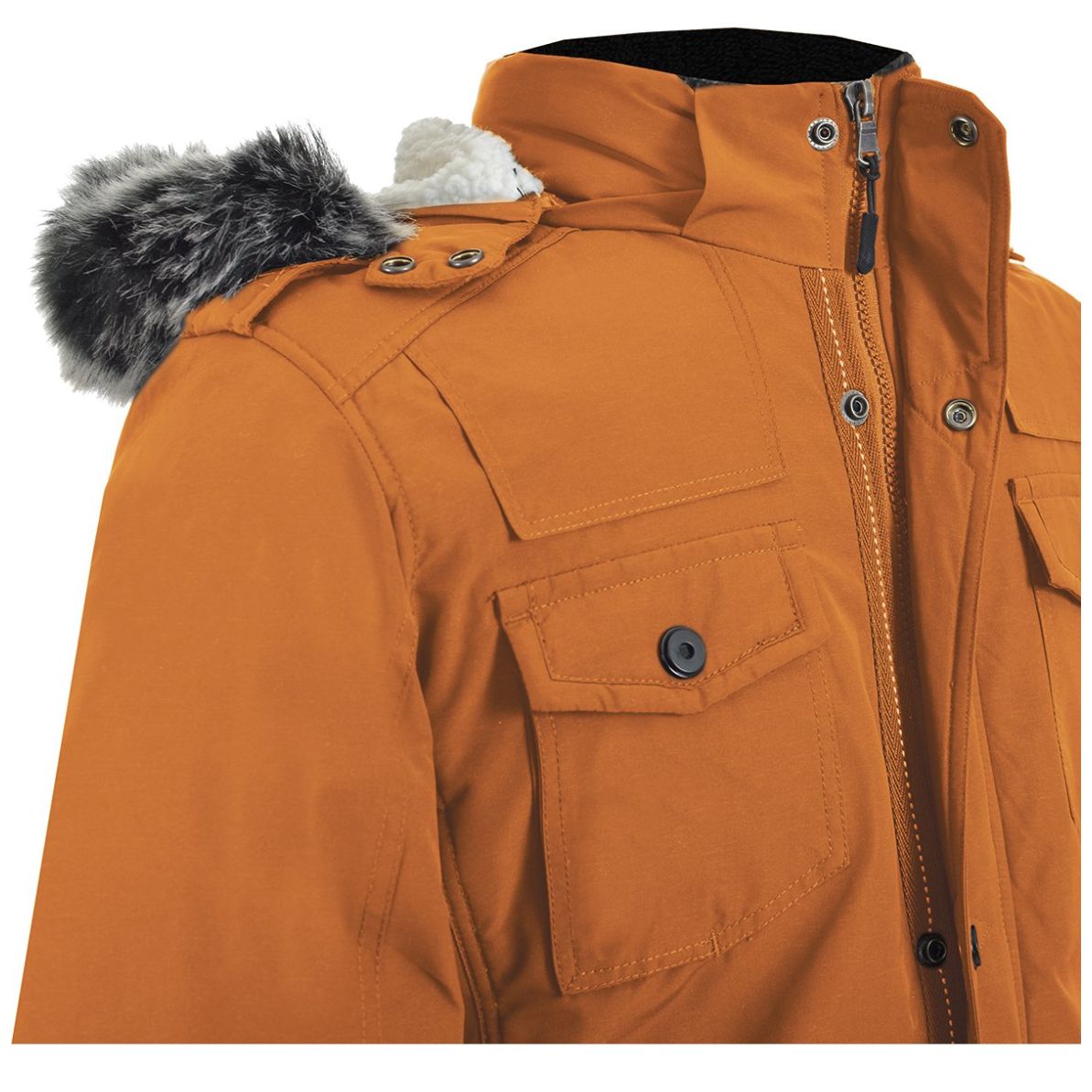 Chamarra Cazadora con Gorro Banana Limon para Caballero