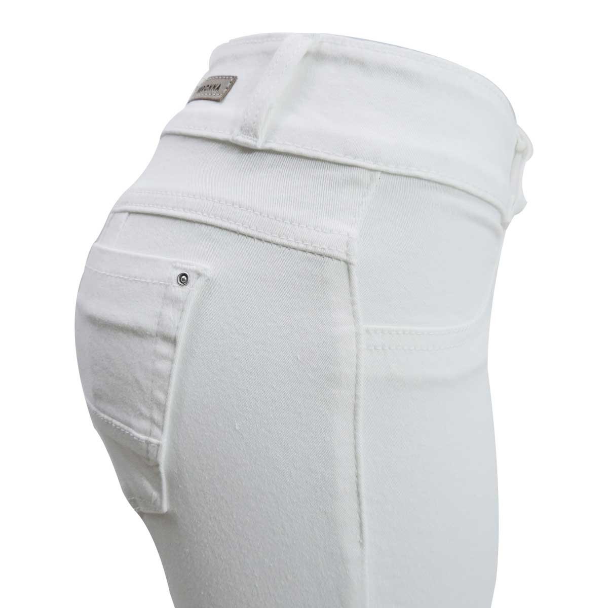 Jeans Skinny Pretina Ancha con 2 Botones Berona