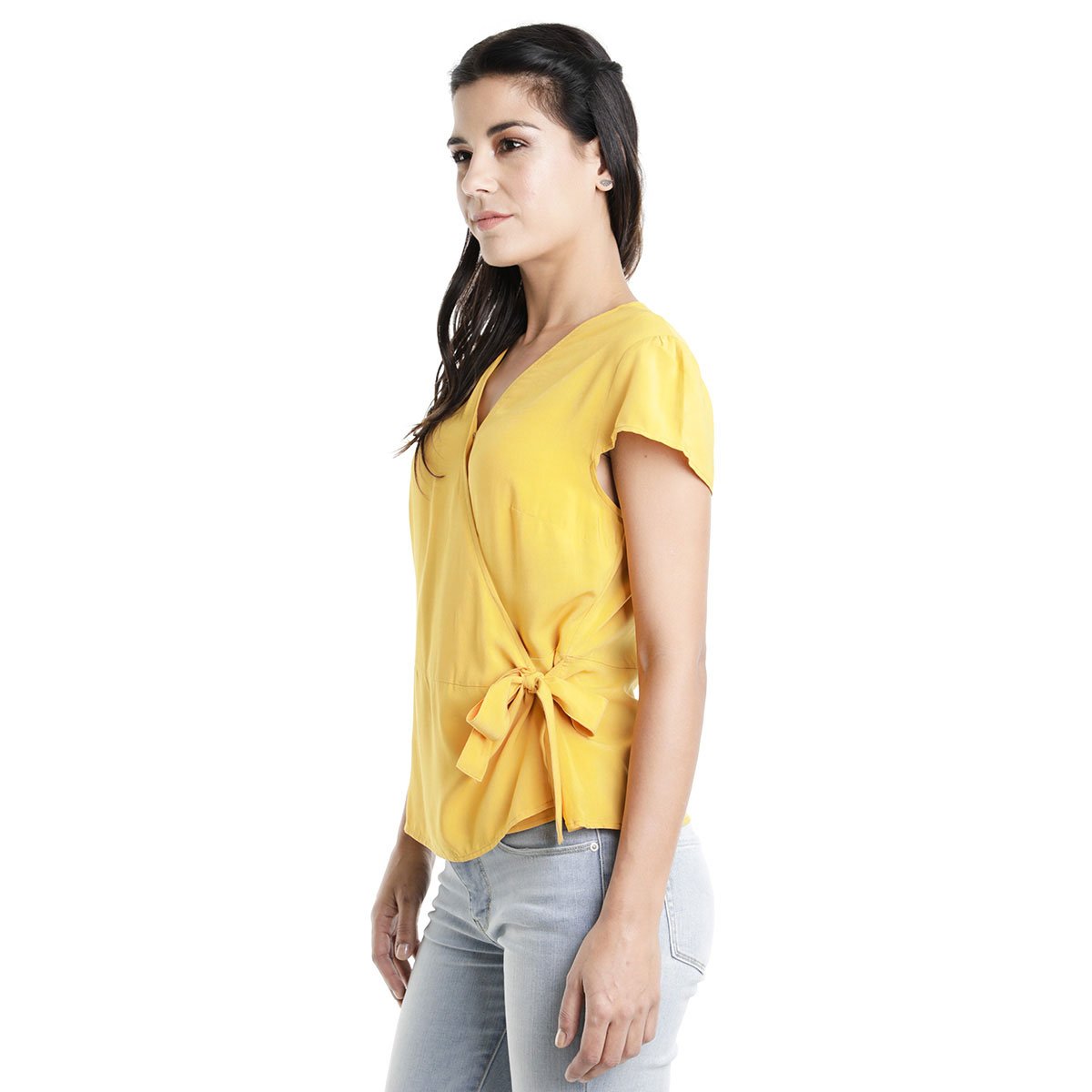 Blusa Amarilla con Manga Corta Cuello V Dockers