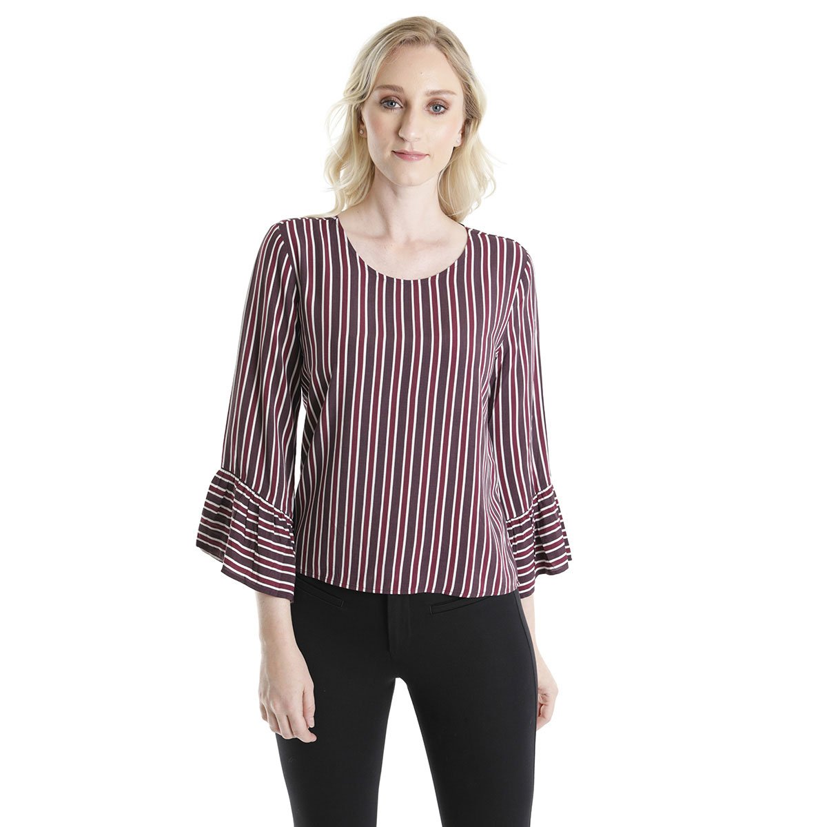 Blusa Manga Asimetrica 3/4 Cuello Redondo Dockers