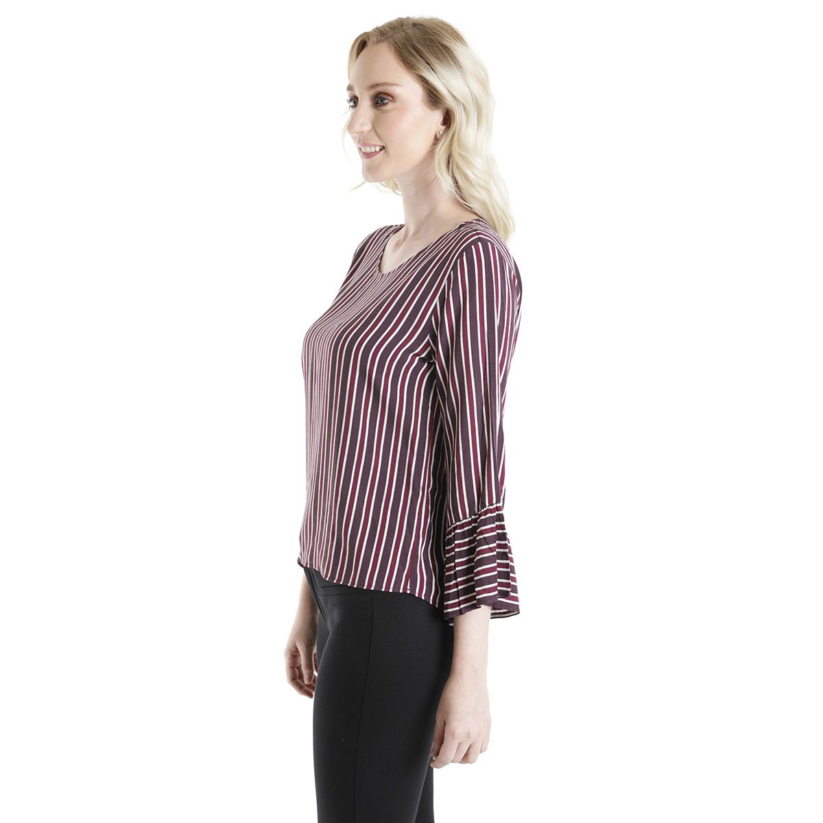 Blusa Manga Asimetrica 3/4 Cuello Redondo Dockers
