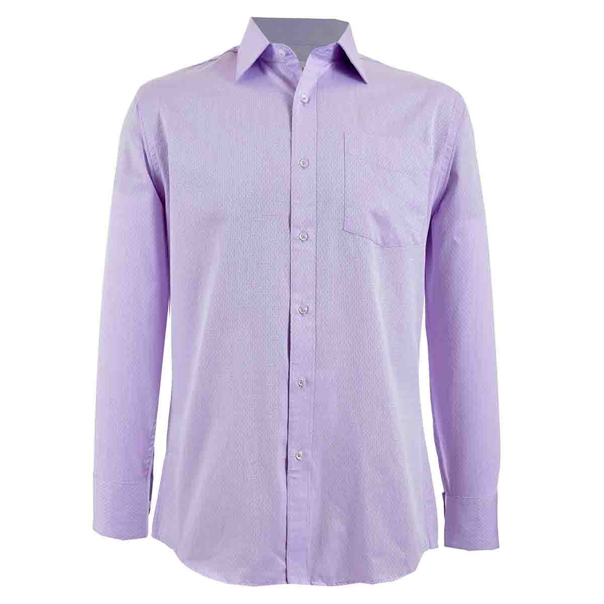 Camisa de Vestir Manga Larga Morado Claro Nina Ricci