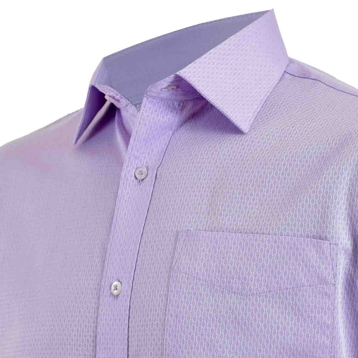 Camisa de Vestir Manga Larga Morado Claro Nina Ricci