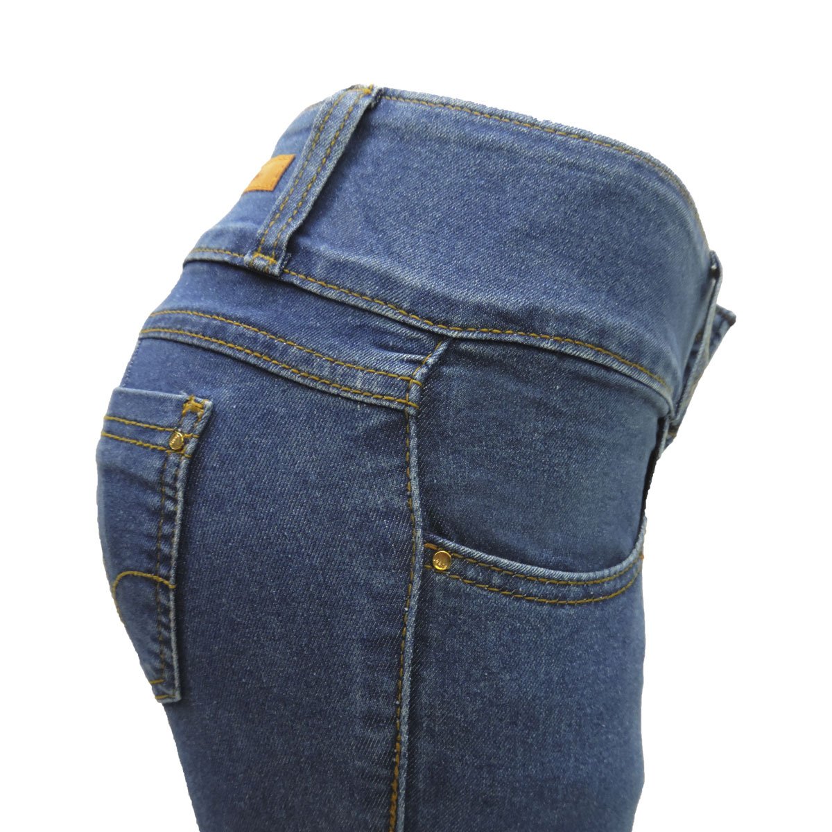 Jeans Skinny Bordado en Bolsas Mussa