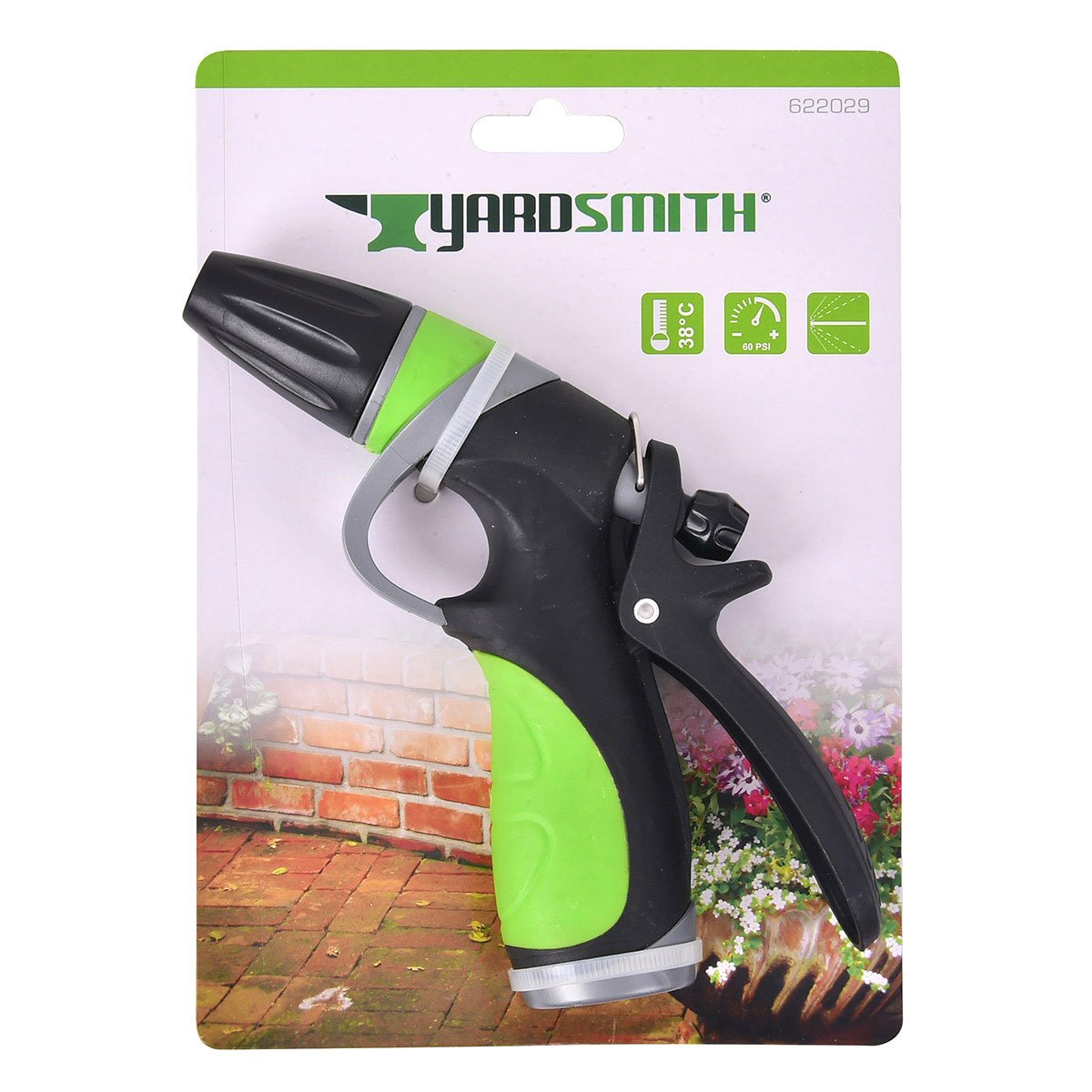 Pistola para Riego con Disparo de Agua Ajustable y Protección Metálica Yardsmith