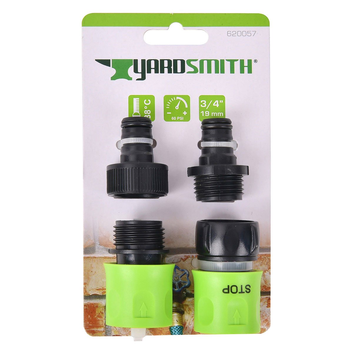 Set 4 Pz de Conectores para Usos Múltiples 3/4 19Mm Yardsmith
