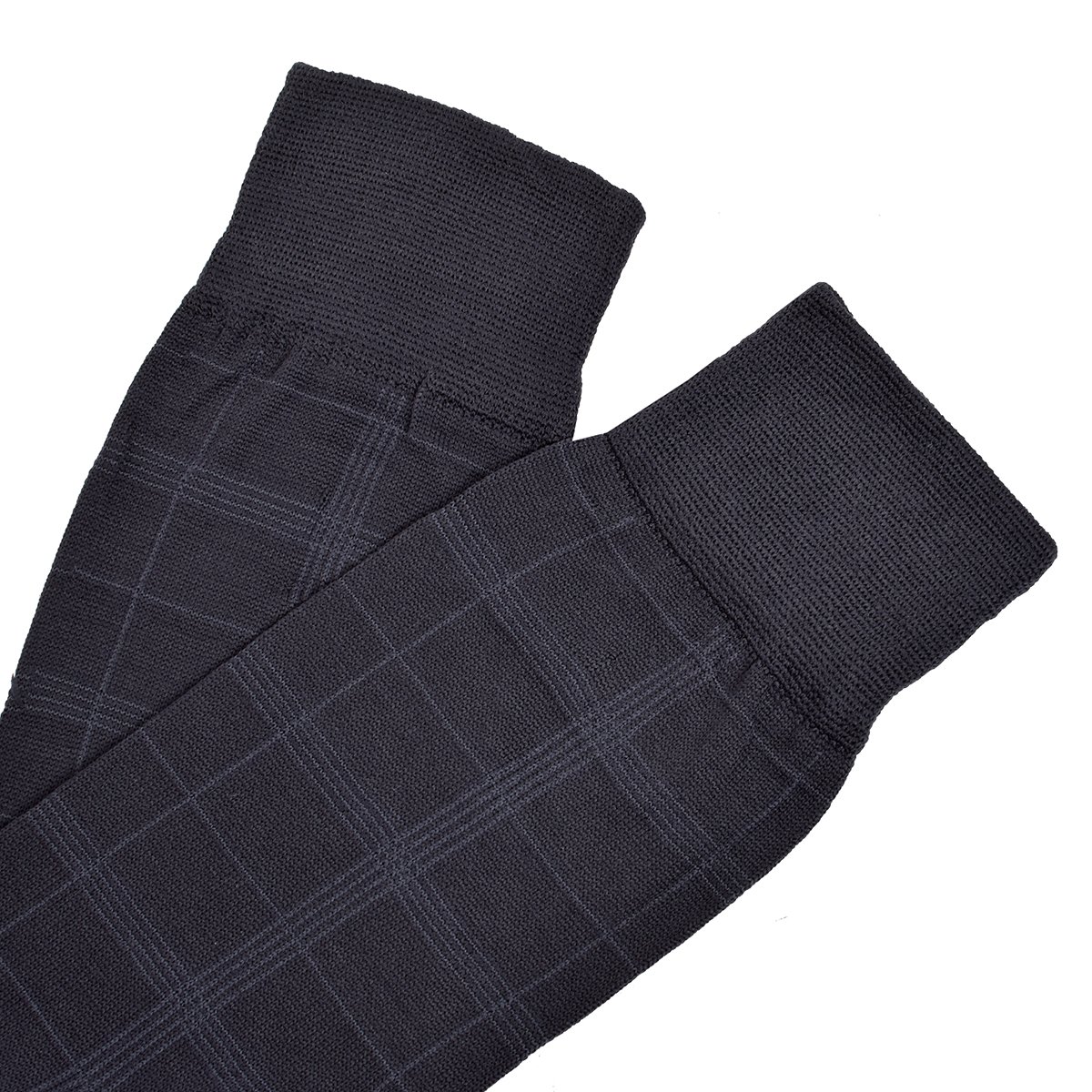 Calcetín Microfibra Cuadros Carlo Corinto 8353 (Talla:unitalla Color: Negro Combinado)