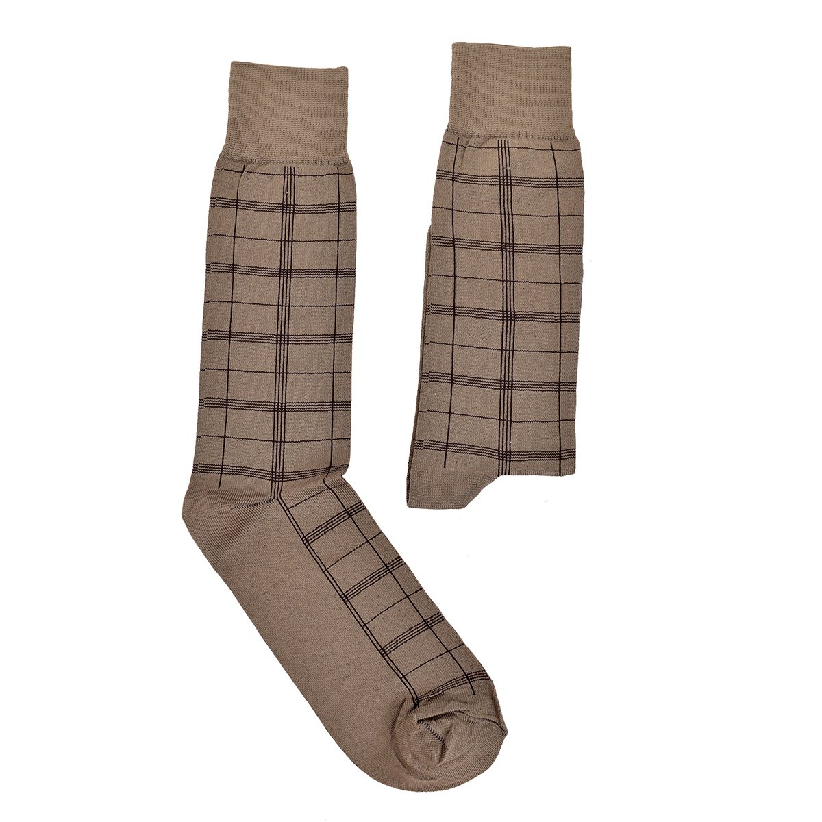 Calcetin Microfibra Cuadros Carlo Corinto 8355B (Talla:unitalla Color: Gris Combinado)