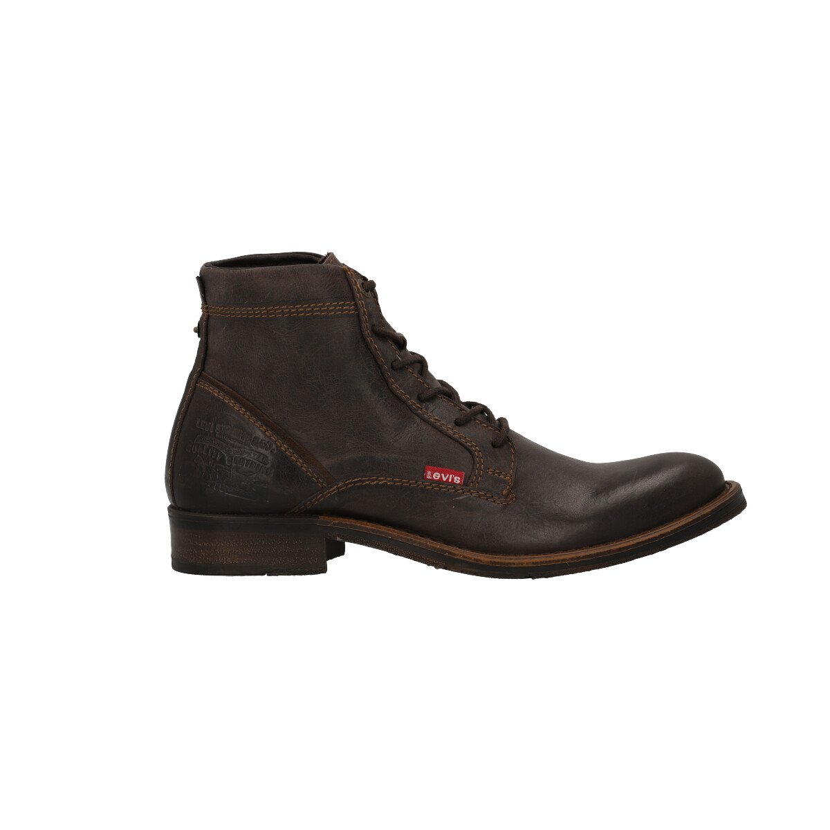 Bota de Piel Grabada Chocolate Levi's