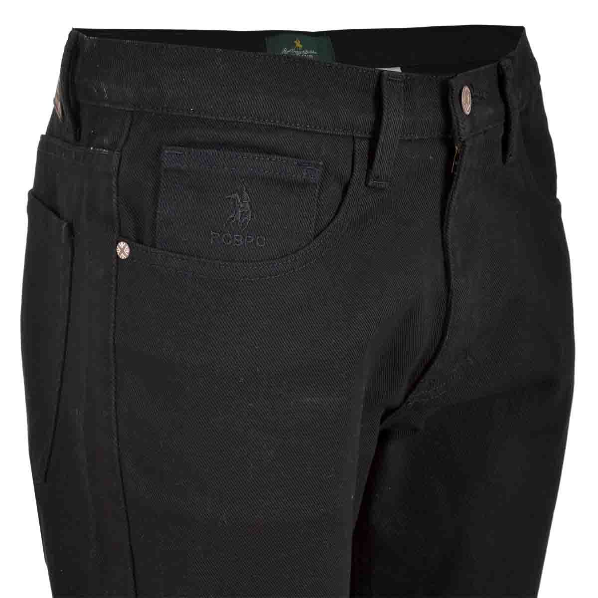 Jeans Negro Corte Recto Polo Club