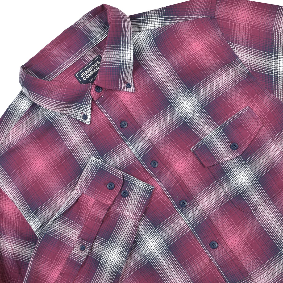 Camisa Manga Larga Cuadros Jeanious Plus Jnmx219-Oc0158