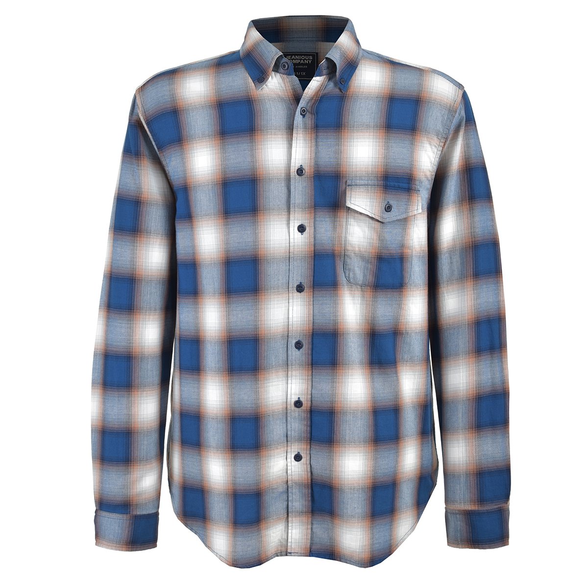 Camisa Manga Larga Cuadros Jeanious Plus Jnmx219-Oc0159