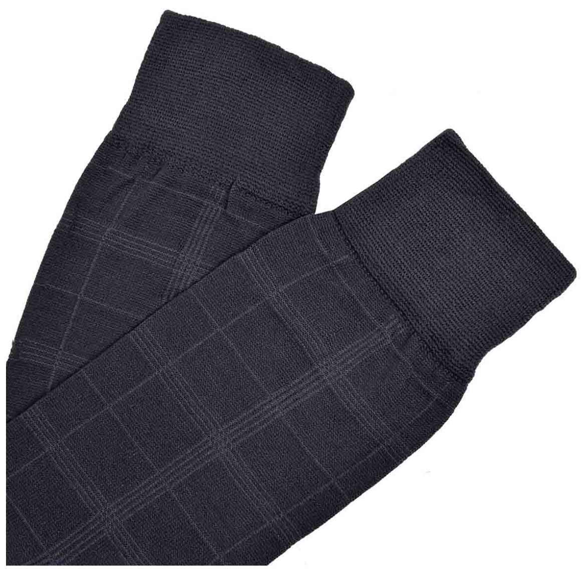 Calcetín Microfibra Cuadros Carlo Corinto 8353 (Talla:unitalla Color: Negro Combinado)