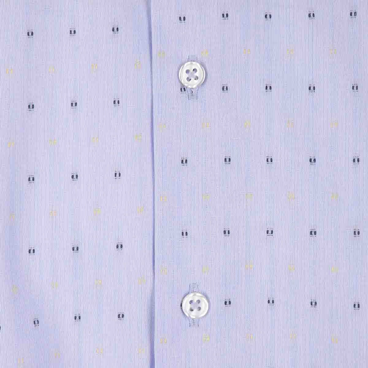 Camisa de Vestir Azul Combinado Bruno Magnani