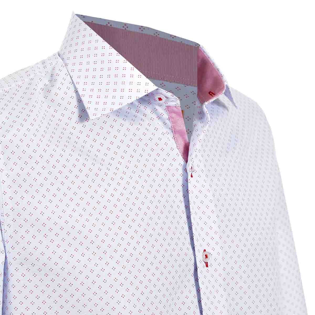Camisa de Vestir Slim Fit Azul Combinado Secf-0719 Carlo Corinto