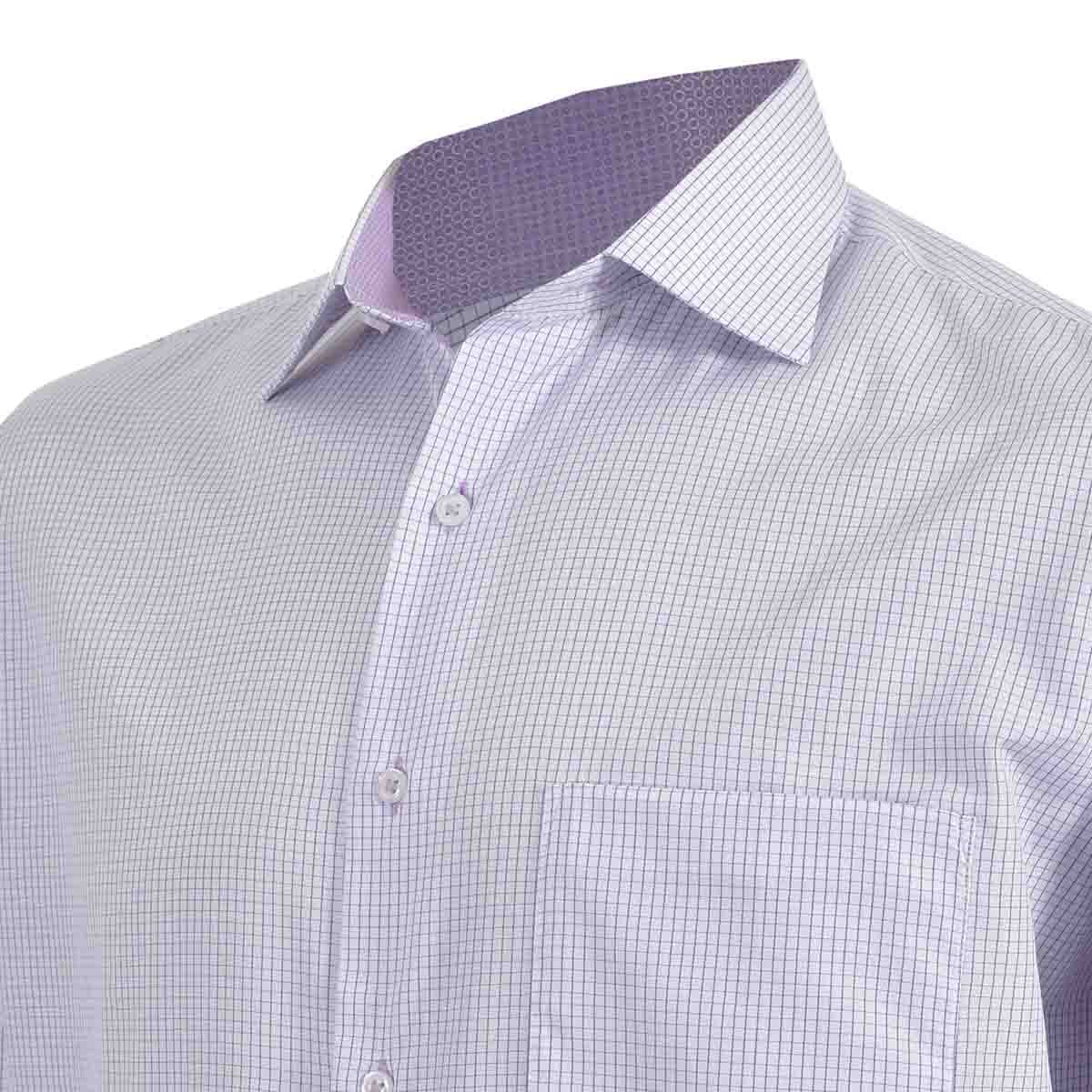 Camisa de Vestir Tradicional Morado Secf 07 Carlo Corinto