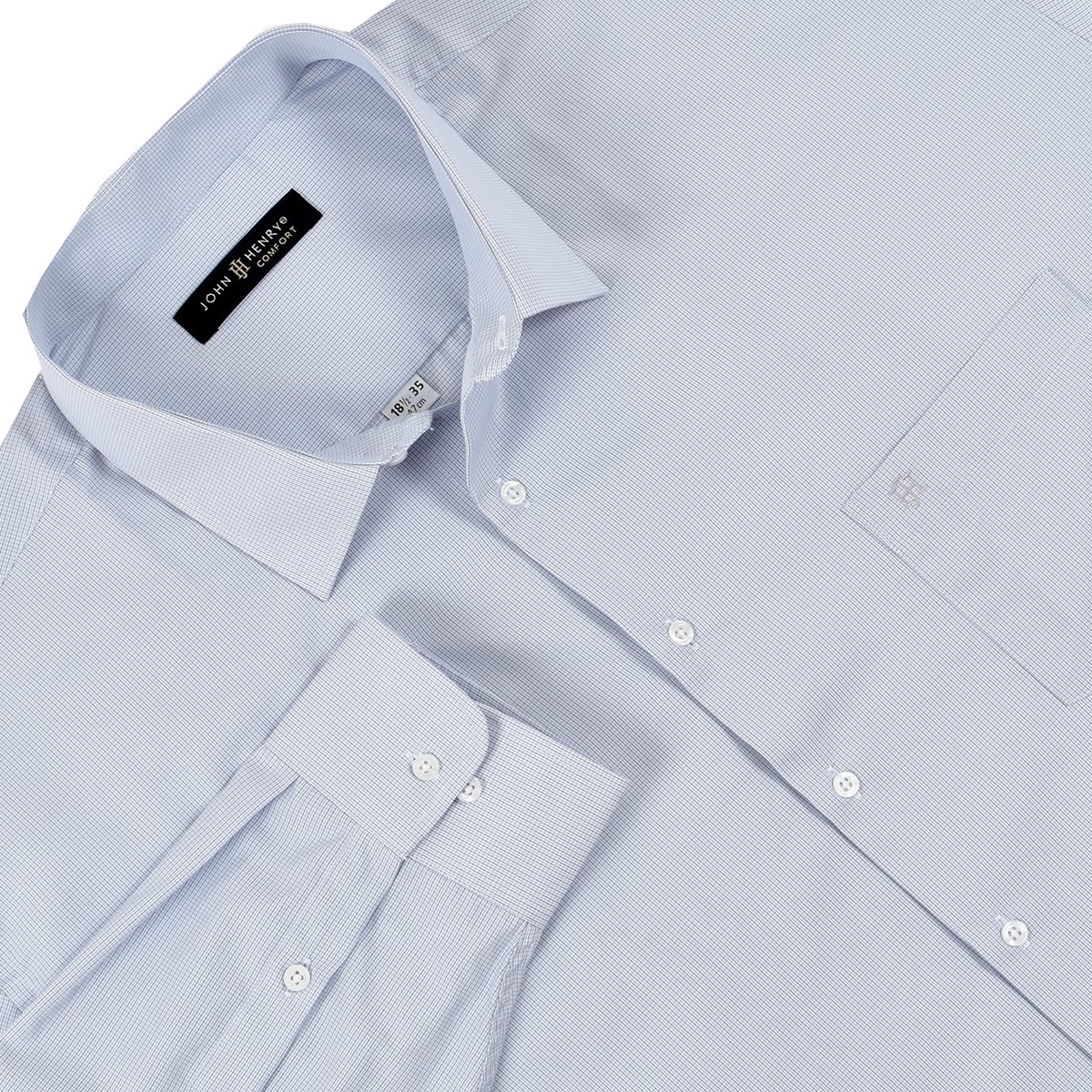 Camisa Manga Larga Mini Cuadro Lila John Henry Jv24T6302