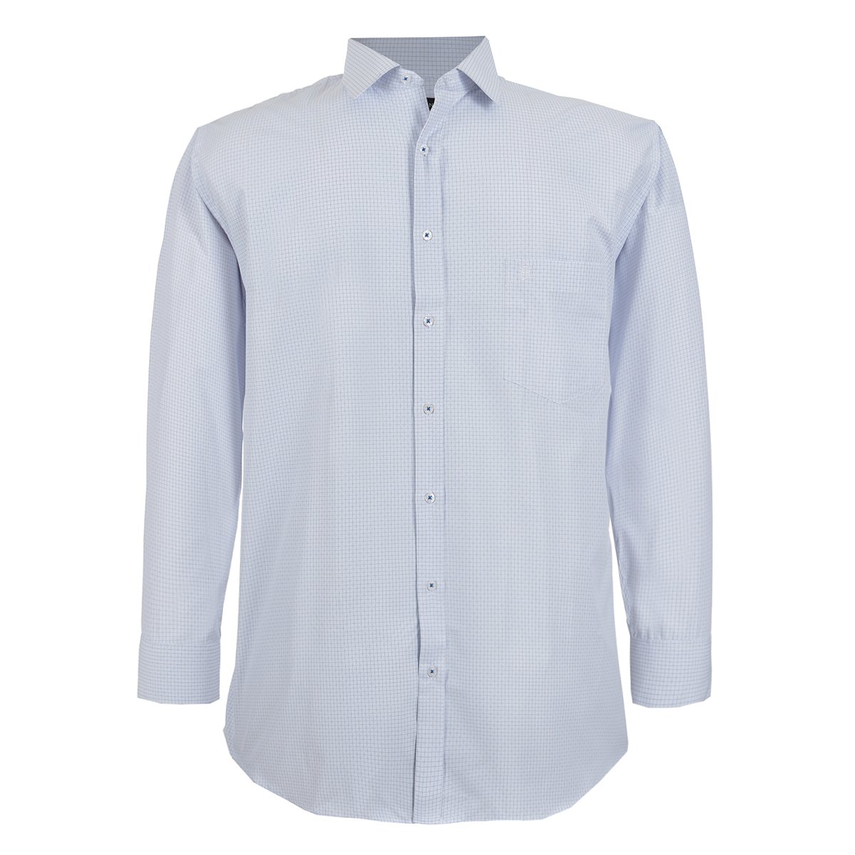 Camisa Manga Larga Cuadritos Azul John Henry Jv24T6504