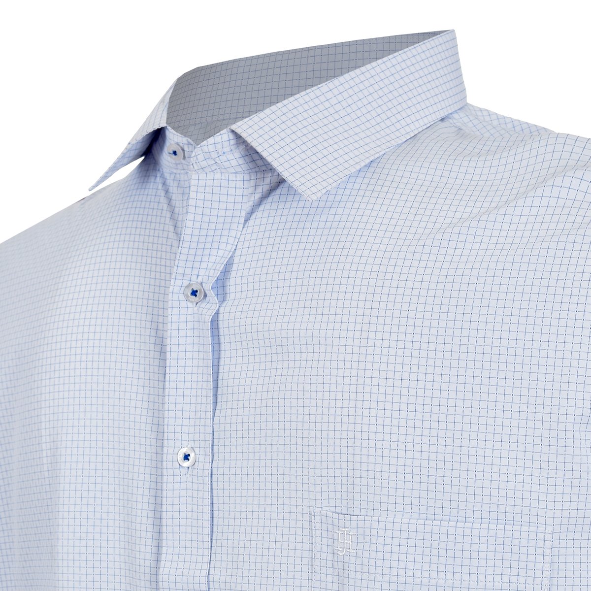 Camisa Manga Larga Cuadritos Azul John Henry Jv24T6504