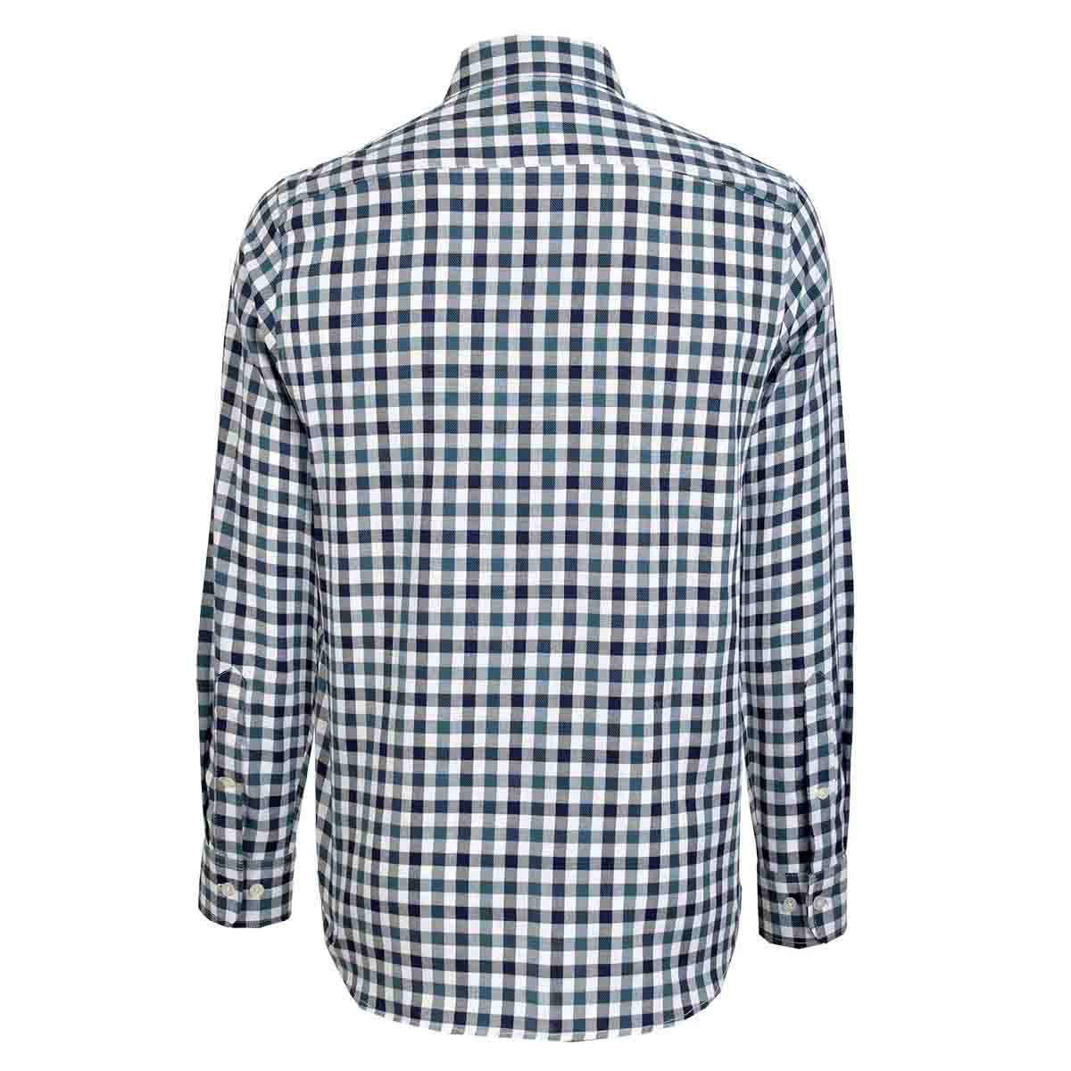 Camisa Manga Larga Casual Cuadros Verde Carlo Corinto