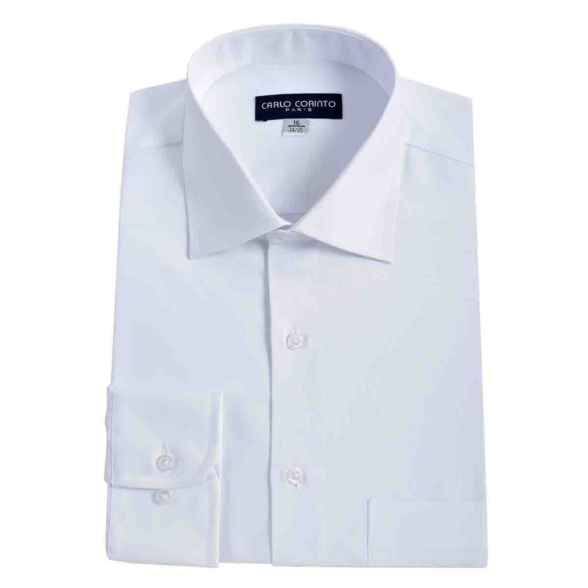 Camisa de Vestir Tradicional Blanco Secf 08 Carlo Corinto