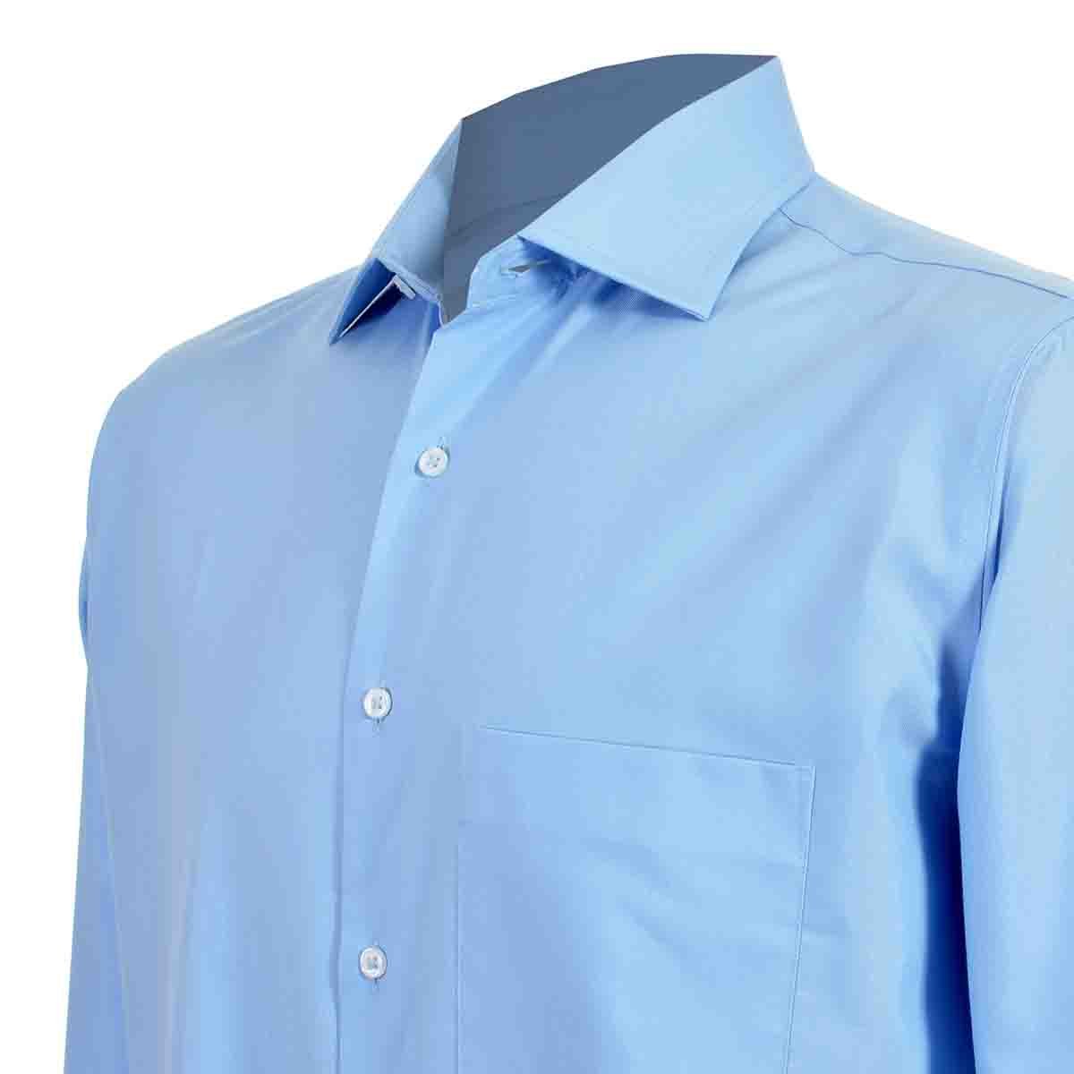 Camisa de Vestir Tradicional Azul Secf 08 Carlo Corinto