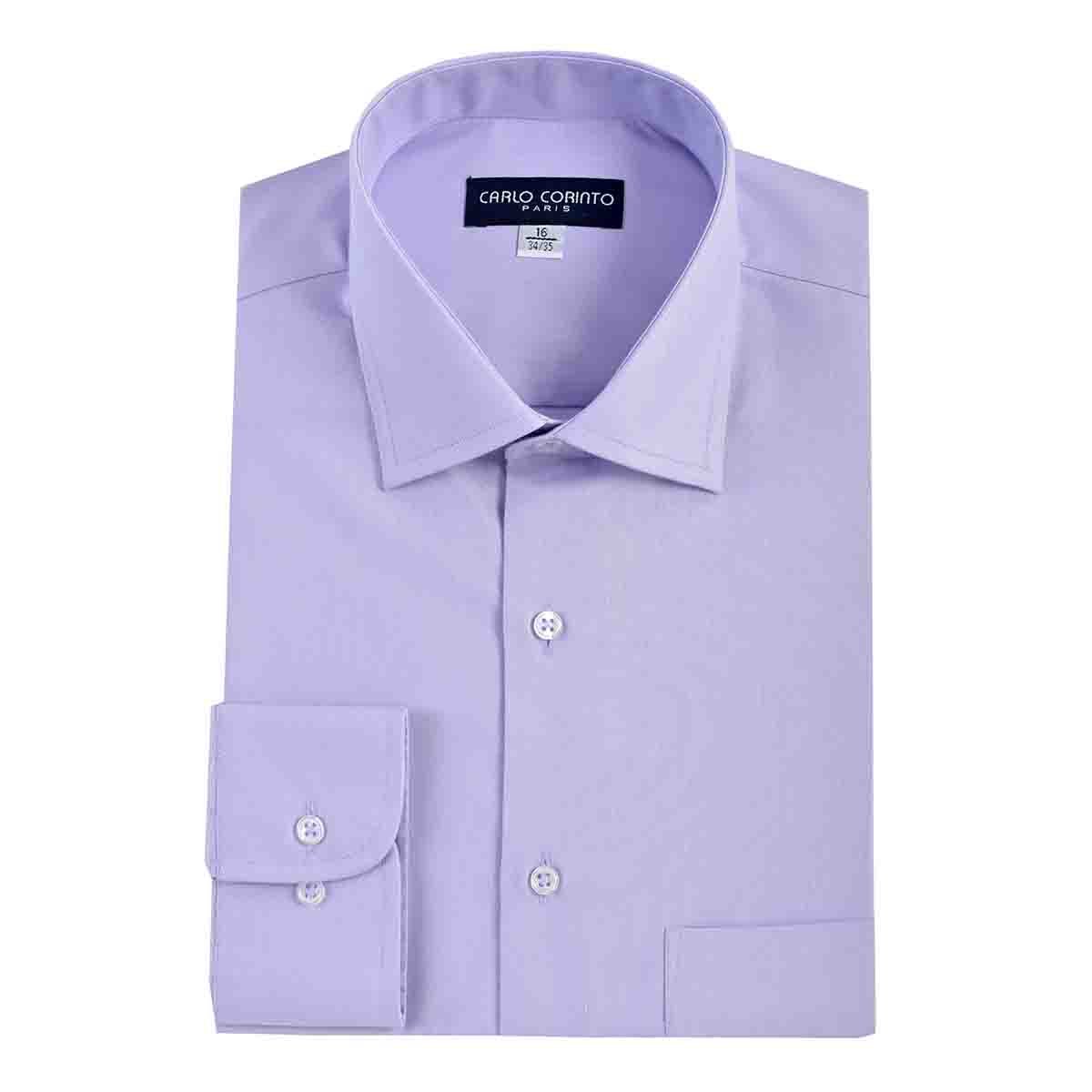Camisa de Vestir Tradicional Morado Secf 08 Carlo Corinto