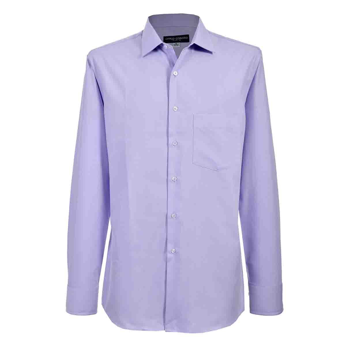Camisa de Vestir Tradicional Morado Secf 08 Carlo Corinto