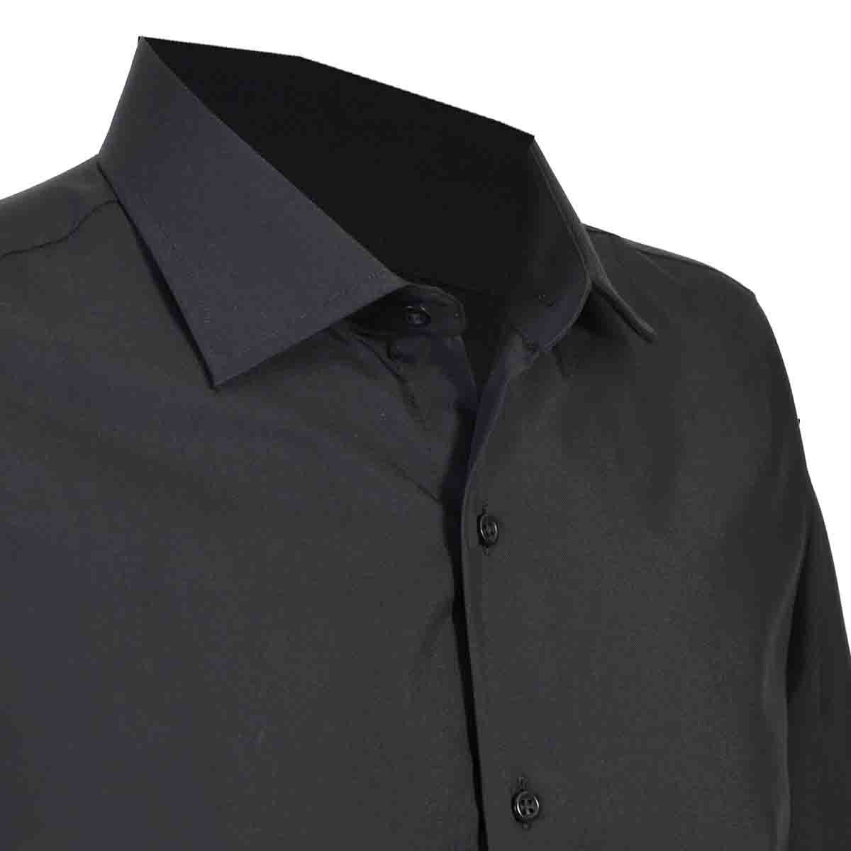 Camisa de Vestir Slim Fit Negra Carlo Corinto para Caballero