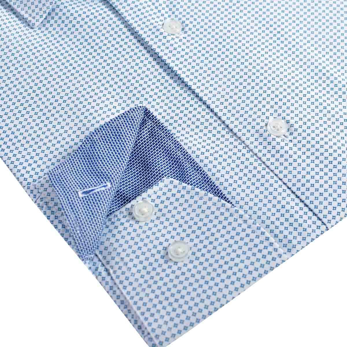 Camisa Vestir Slim Fit Blanco Combinado Carlo Corinto Life08F19