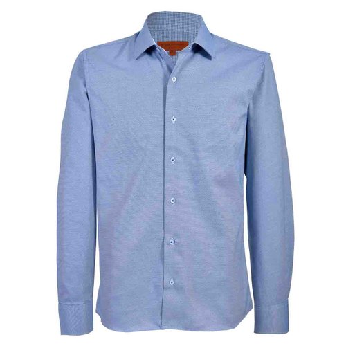 Camisa Vestir  Slim Fit Azul Combinado Carlo Corinto Alpes08F19 para Caballero