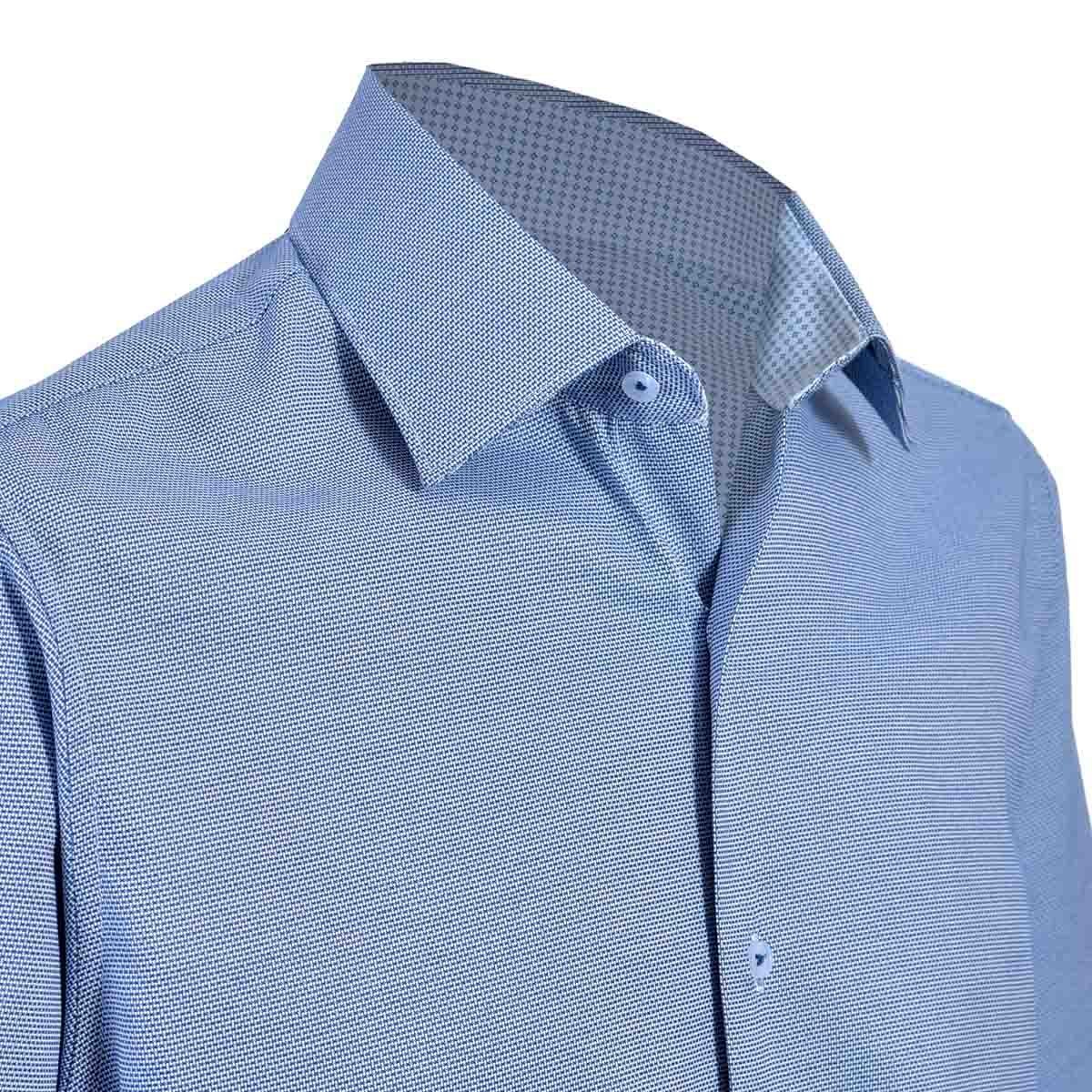 Camisa Vestir  Slim Fit Azul Combinado Carlo Corinto Alpes08F19 para Caballero