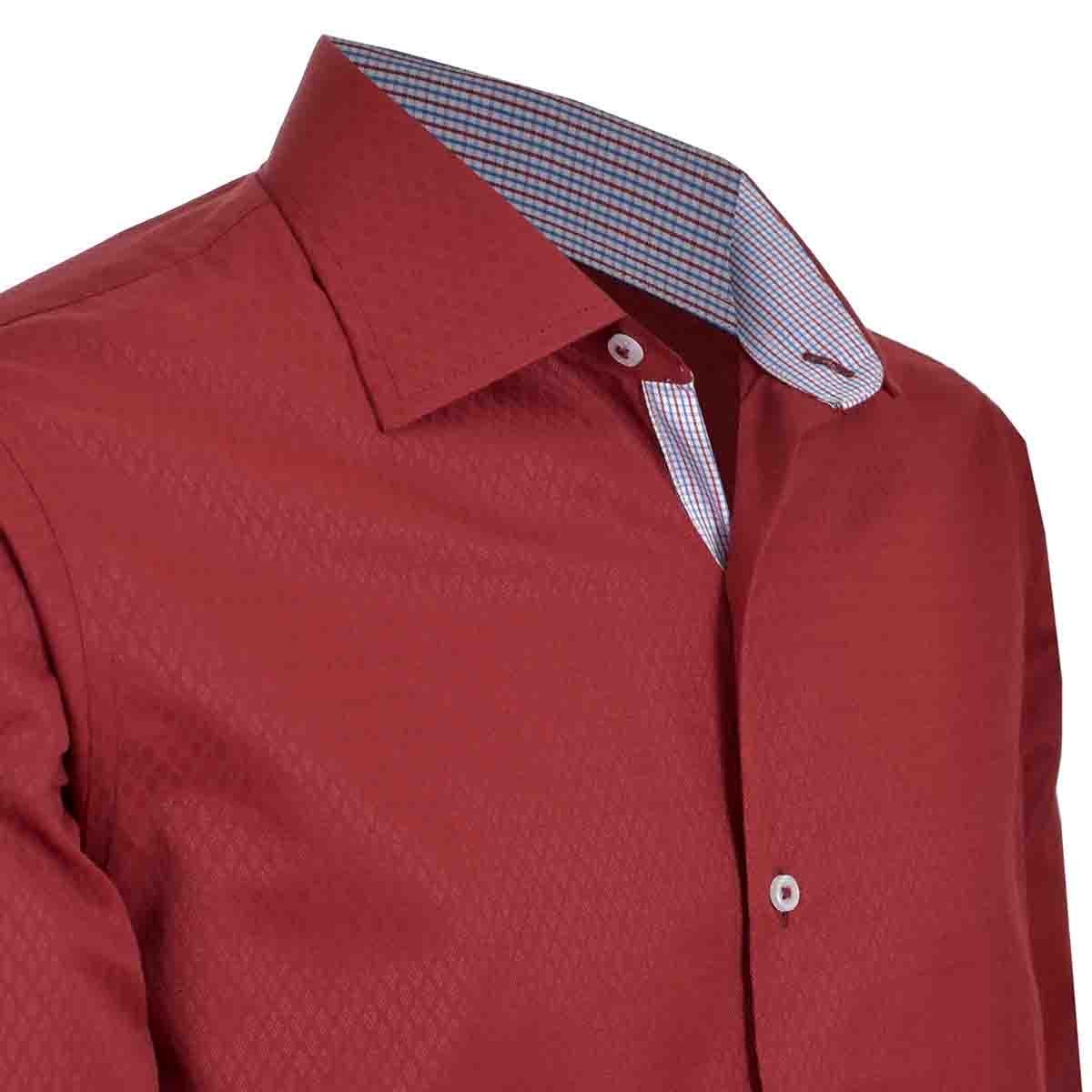 Camisa de Vestir Slim Fit Rojo Secf-0719 Carlo Corinto para Caballero