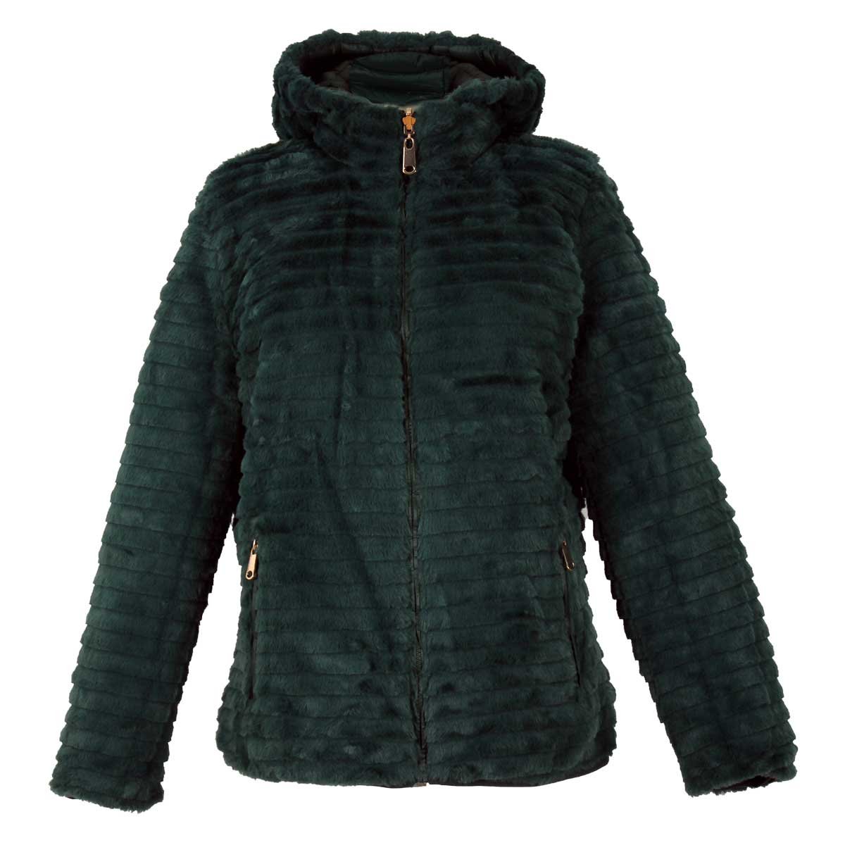 Chamarra Sherpa con Capucha Reversible Just By Basel