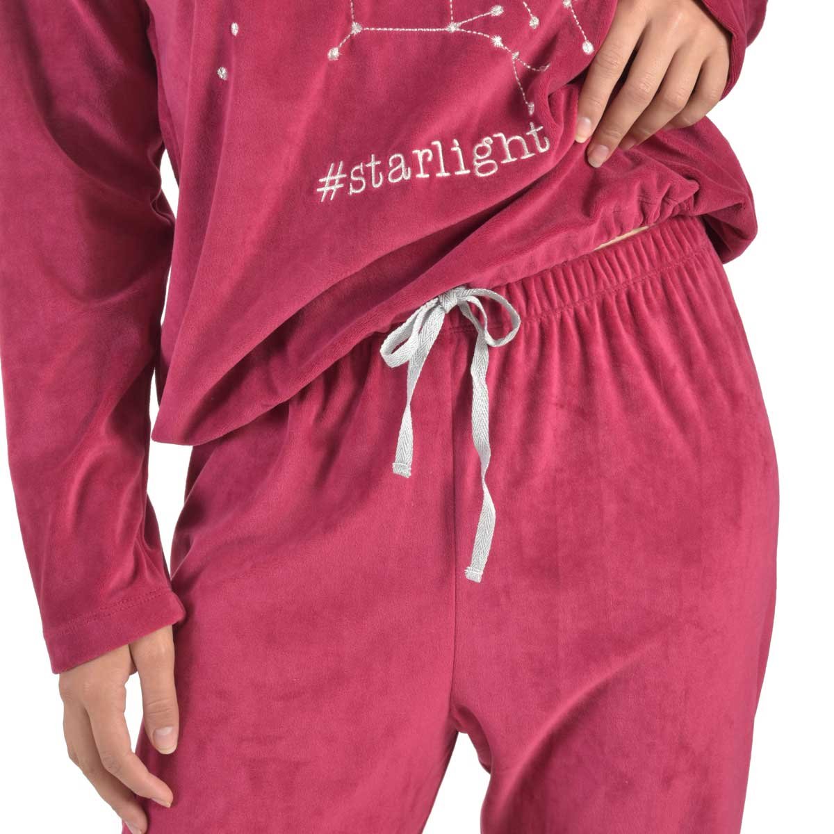 Pijama para Dama Velour Sudadera con Ajuste Creaciones Parisina