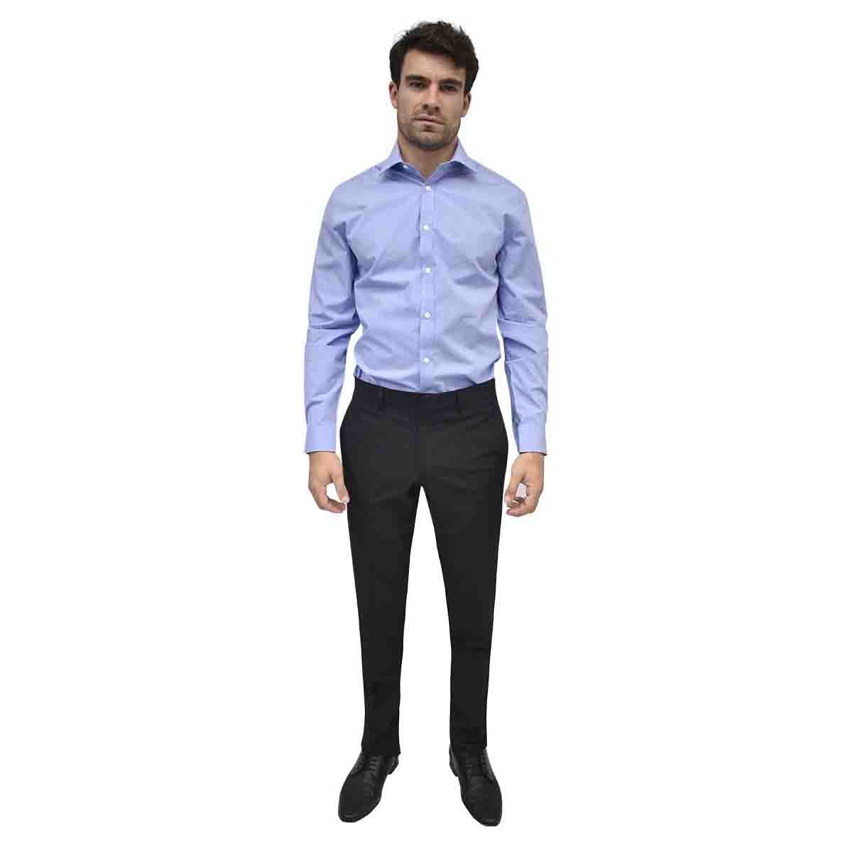 Camisa de Vestir Azul Medio Slim Modelo Tommy Hilfiger