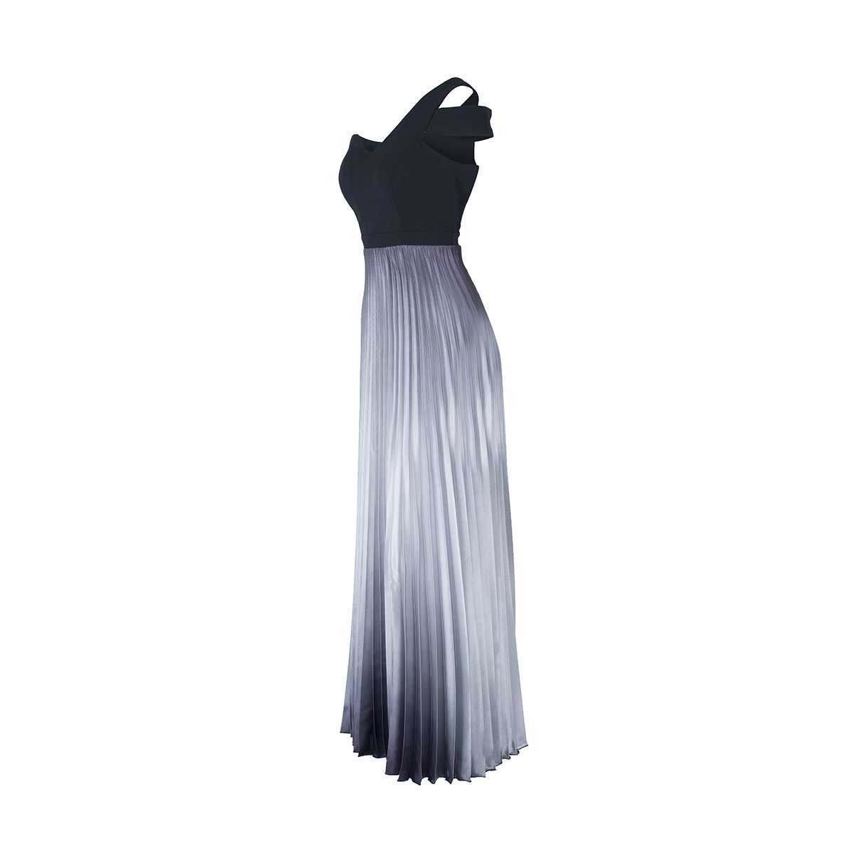 Vestido de Fiesta con Falda Plisada Y Degradada Noshe