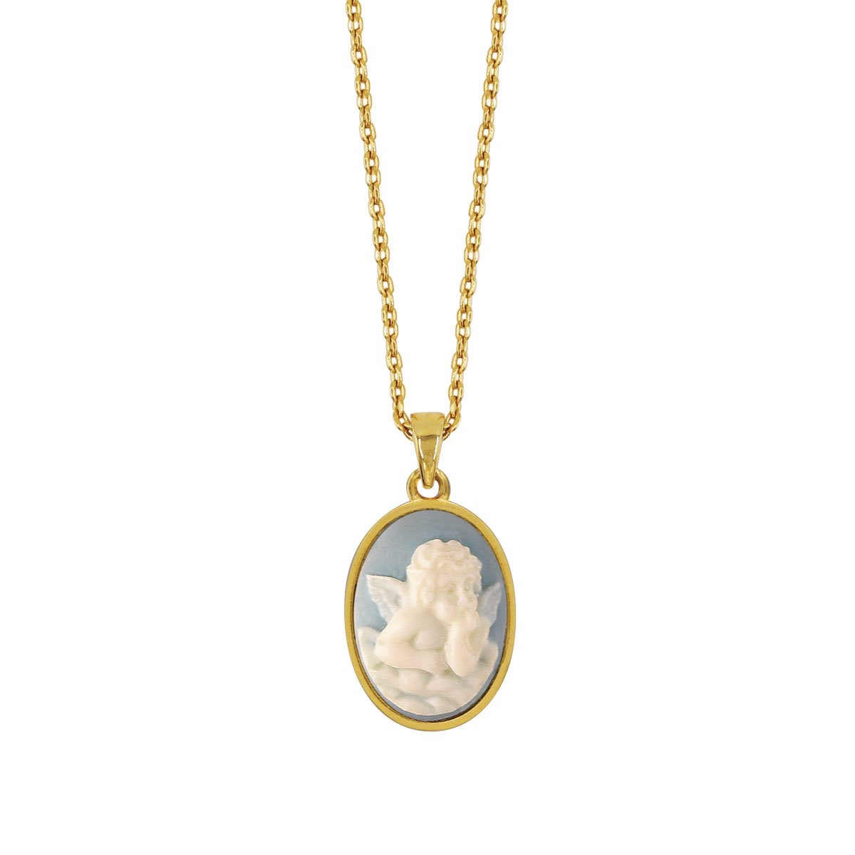Medalla Con Cadena De Ángel Joyería Religiosa