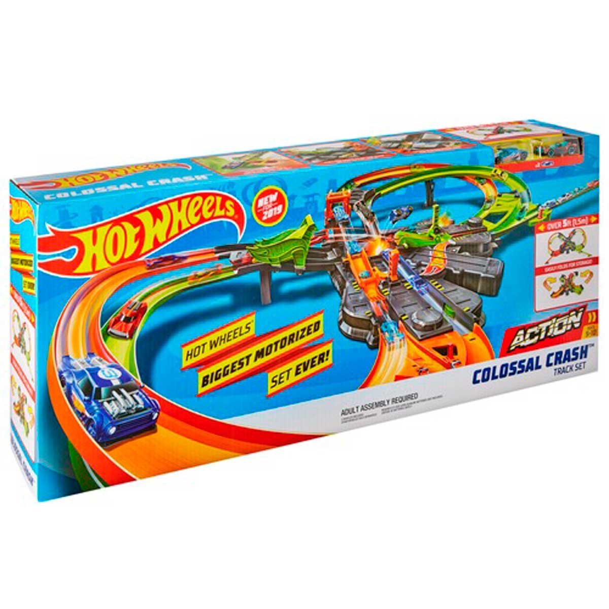 Hot Wheels Pista de Carreras Mega Choques Mattel