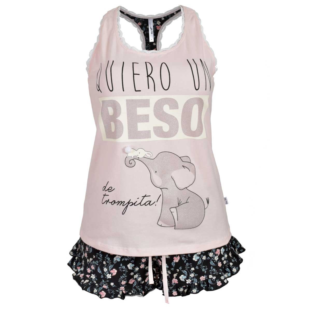 Pijama Top Elefante Y Short Sho Shi