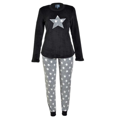 Pijama para Dama Flannel con Estampado de Estrellas la Nuit